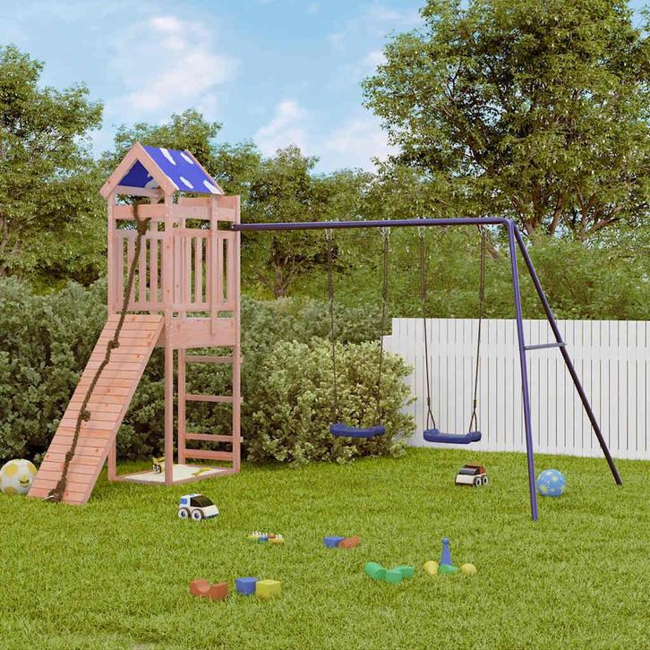 vidaXL Speelhuis massief douglashout, Kinderen en Baby's, Speelgoed | Buiten | Speeltoestellen, Nieuw, Verzenden