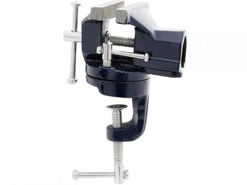 Bankschroef Staal 60mm - Draaibaar - Donkerblauw, Doe-het-zelf en Verbouw, Overige Doe-het-zelf en Verbouw, Nieuw, Ophalen of Verzenden