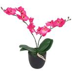 Kunstplant orchidee met pot 30 cm rood (Kunstgras-Planten), Nieuw, Verzenden