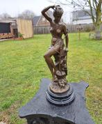 Beeld, Bronze: Diana Victorious 44cm - 44 cm - Brons, Marmer