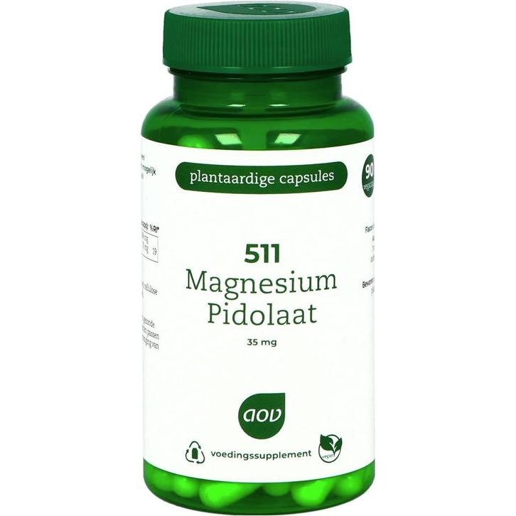 AOV 511 Magnesium Pidolaat 35 mg - 90 Vegetarische capsules, Sport en Fitness, Gezondheidsproducten en Wellness, Verzenden