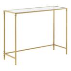 Console tafel Alajarvi sidetable glas 100x35x80 cm goud, Nieuw, Verzenden