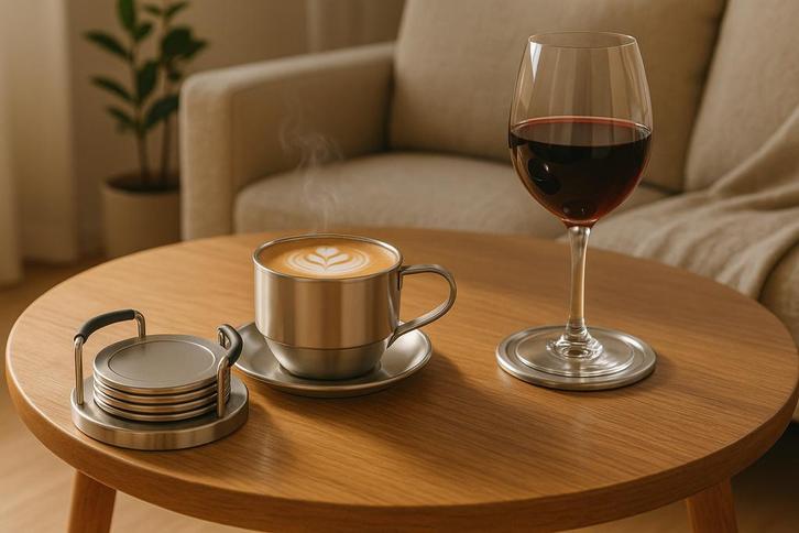 RVS Onderzetters Set – 6 stuks, Huis en Inrichting, Keuken | Tupperware, Nieuw, Verzenden