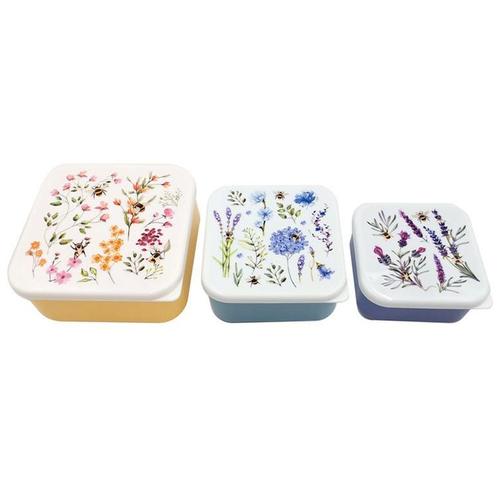 Lunchbox Snackbox - Nectar Meadows - Wilde Bloemen met Bijen, Huis en Inrichting, Keuken | Keukenbenodigdheden, Nieuw, Ophalen of Verzenden