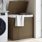 vidaXL Wasmand met 2 vakken 53x35x57 cm poly rattan, Verzenden, Nieuw