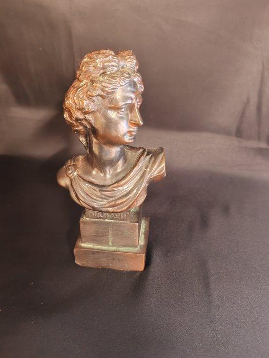 Beeld, Apollon - 18 cm - Zinklegering, Antiek en Kunst, Antiek | Keramiek en Aardewerk