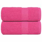 vidaXL Gastendoekjes 2 st 30x50 cm 360 g/m² 100% katoen roze, Verzenden, Nieuw, Roze