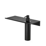 Planchet met zeepdispenser Geesa Leev 40 cm 200 ml Zwart, Ophalen of Verzenden, Nieuw, Bad