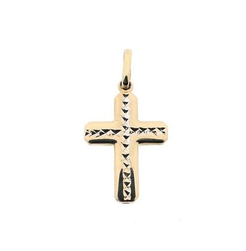 9 Krt. Hanger van een kruis (unisex, religieus) (unisex), Sieraden, Tassen en Uiterlijk, Antieke sieraden, Goud, Ophalen of Verzenden