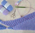 Haakpakket Ton Sur Ton Sjaal Lila Denim, Ophalen of Verzenden, Nieuw, Breien of Haken, Wol of Garen