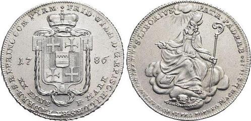 1/2 taler, daalder 1786 Paderborn, Bistum Friedrich Wilhe..., Postzegels en Munten, Munten | Europa | Niet-Euromunten, Verzenden