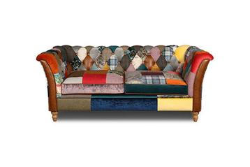 Chesterfield Rain Lily Harlequin Patchwork 2-zits bank
