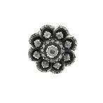 Bicolor gouden Victoriaanse ring met roos geslepen diaman..., 18 tot 19, Gebruikt, Overige kleuren, Ophalen of Verzenden