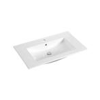 Sani Royal Wastafel Keramiek Flat 80 cm 1 kraangat, Doe-het-zelf en Verbouw, Sanitair, Nieuw