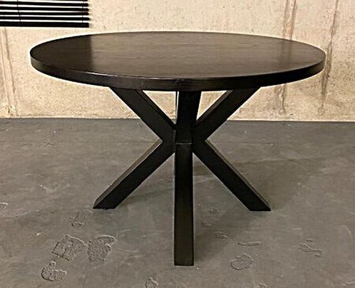 Eettafel Essenhout Rond met Spinpoot | Rond-120 cm, Huis en Inrichting, Tafels | Eettafels, Nieuw, Ophalen of Verzenden