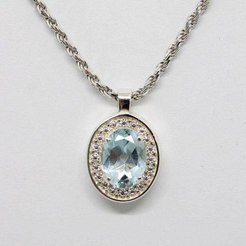 Zonder Minimumprijs - Halsketting Zilver - 1.97ct. tw., Sieraden, Tassen en Uiterlijk, Kettingen