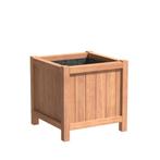 Hardhouten plantenbak Valencia 70x70x70cm - Met bodem, Tuin en Terras, Bloembakken en Plantenbakken, Vierkant, Nieuw, 60 tot 100 cm