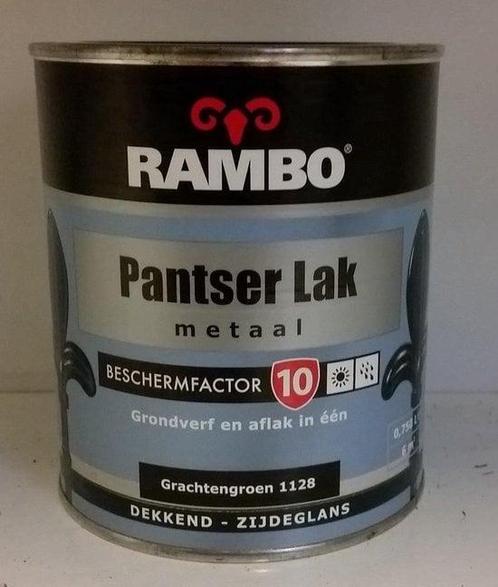 RAMBO PANTSER LAK METAAL DEKKEND ZIJDEGLANS - Nachtblauw..., Doe-het-zelf en Verbouw, Verf, Beits en Lak, Lak, Blauw, Nieuw, Minder dan 5 liter