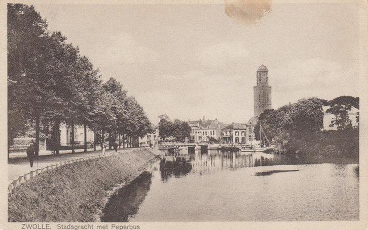ZWOLLE - Stadsgracht met Peperbus, Verzamelen, Ansichtkaarten | Nederland, Verzenden