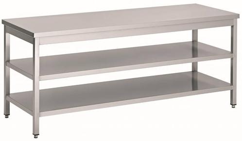 RVS Werktafel met 2 schappen | 80 cm diep | 14 Formaten, Zakelijke goederen, Horeca | Meubilair en Inrichting, Verzenden