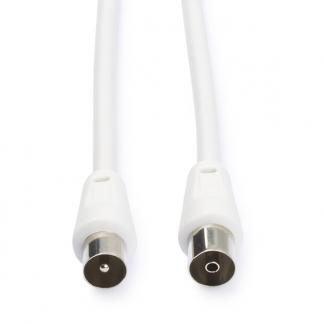 Coax kabel - Nedis - 2 meter (Analoog, Wit), Computers en Software, Pc- en Netwerkkabels, Nieuw, Verzenden