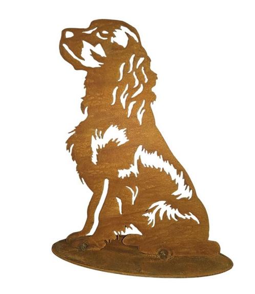 Tuinbeeld  Chaggy de Cocker Spaniel  28 x18 cm, Tuin en Terras, Tuinwanddecoratie, Verzenden