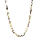 Gouden valkenoog collier 42 cm 14 karaat, Verzenden, Zo goed als nieuw, Goud, Goud
