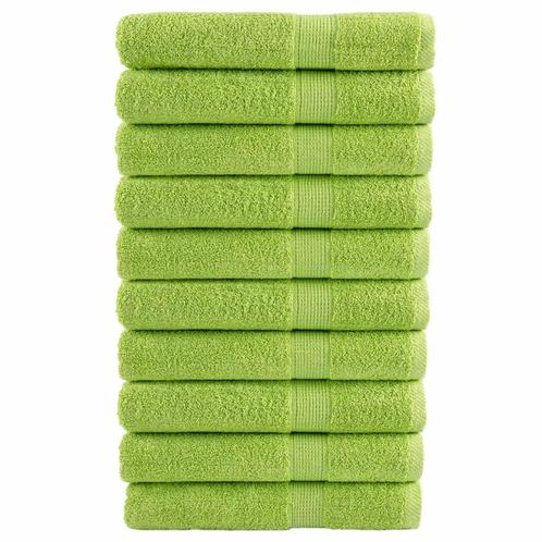 vidaXL Handdoeken SOLUND 10 st 600 g/m² 100x200 cm, Huis en Inrichting, Badkamer | Badtextiel en Accessoires, Groen, Nieuw, Verzenden