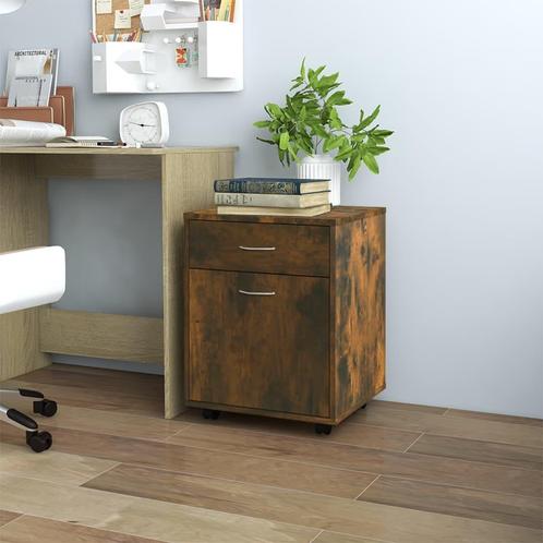 vidaXL Rolkast 45x38x54 cm bewerkt hout gerookt eikenkleurig, Huis en Inrichting, Kasten | Overige, Nieuw, Verzenden