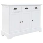 vidaXL Dressoir met 3 deuren 105x35x77,5 cm MDF en, Huis en Inrichting, Kasten | Dressoirs, 100 tot 150 cm, Verzenden, Nieuw, Grenenhout