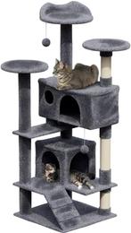 Krabpaal Voor Katten Met 7 Niveaus - 137x50x50 CM - grijs -, Ophalen of Verzenden, Zo goed als nieuw