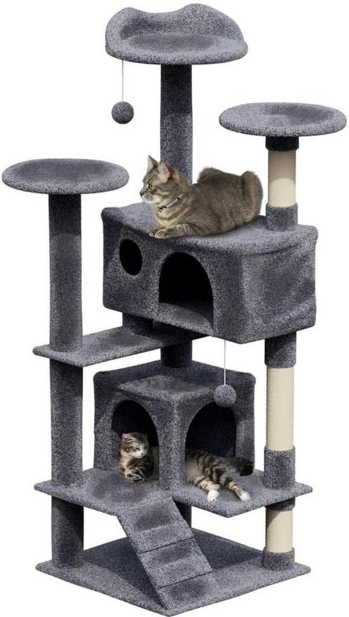 Krabpaal Voor Katten Met 7 Niveaus - 137x50x50 CM - grijs -, Dieren en Toebehoren, Katten-accessoires, Zo goed als nieuw, Ophalen of Verzenden