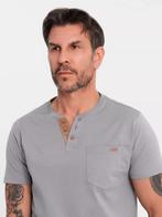 Italian Style - Poloshirt Heren - Suéde - Grijs -, Verzenden, Nieuw