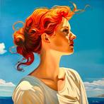 Biatturi Irina - With the Wind, Antiek en Kunst