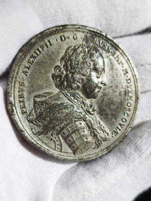 Rusland. Medal Capture of Narva 1704 / Tin-Alloy, engraved, Postzegels en Munten, Munten | Europa | Niet-Euromunten