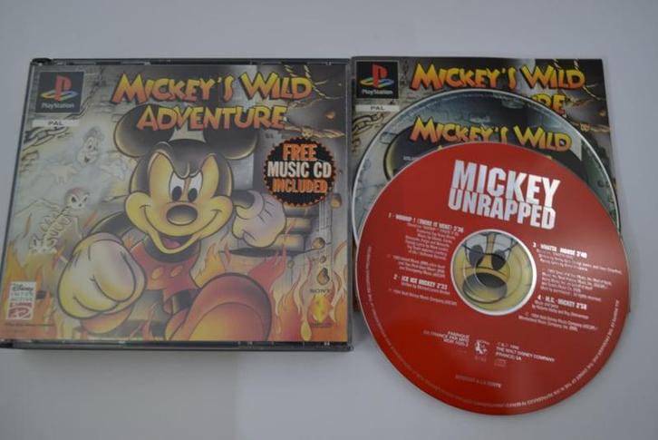Mickeys Wild Adventure - Incl.Mickey Unrapped (PS1 PAL), Spelcomputers en Games, Games | Sony PlayStation 1, 1 speler, Zo goed als nieuw