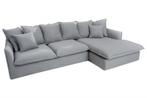 Hoekbank Heaven 255cm Linnen Grijs - 37647