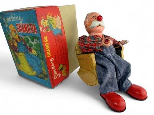 Marusan - Blikken speelgoed - Battery Operated Smoking, Antiek en Kunst, Antiek | Speelgoed