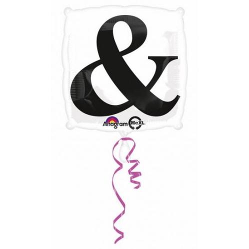 Ampersand helium ballon - Folie Ballonnen, Hobby en Vrije tijd, Feestartikelen, Verzenden
