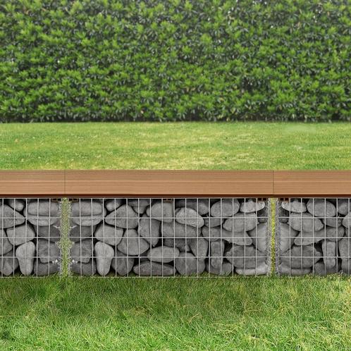 HKC tuinbank steenkorf 100x30x45 cm teakhout, Tuin en Terras, Tuinbanken, Verzenden