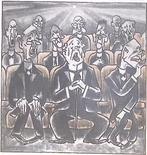 Spotprent over de eerste film in de Raad van State (Lithos), Antiek en Kunst, Verzenden