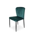 Stapelstoel Brooklyn metalen frame zitting velours Groen, Huis en Inrichting, Stoelen, Verzenden, Nieuw