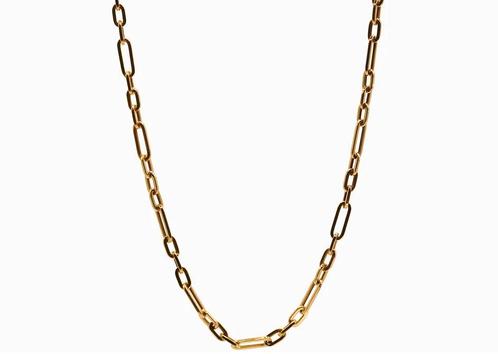 Gouden Closed Forever Schakelketting 14K, Sieraden, Tassen en Uiterlijk, Kettingen, Goud, Nieuw, Goud, Verzenden