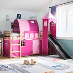 vidaXL Kinderhoogslaper met toren 80x200 cm massief, Huis en Inrichting, Slaapkamer | Bedden, Eenpersoons, Verzenden, Nieuw, 80 cm