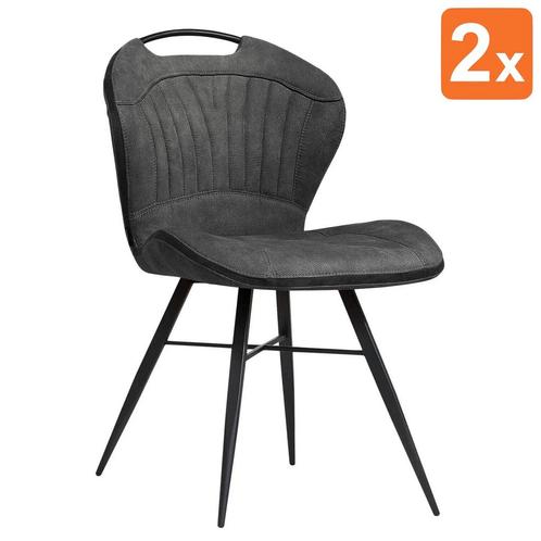 Stoelen | SPLASH | Microvezel/Metaal | Anthracite | Zwarte, Zakelijke goederen, Horeca | Keukenapparatuur, Nieuw in verpakking
