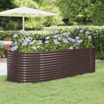 vidaXL Plantenbak 249x100x68 cm gepoedercoat staal bruin, 100 cm of meer, Verzenden, Nieuw, Metaal