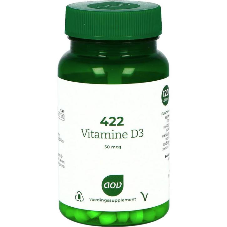 AOV 422 Vitamine D3 50 mcg - 120 Tabletten, Sport en Fitness, Gezondheidsproducten en Wellness, Verzenden
