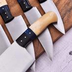 Keukenmes - Chefs knife - Kameelbeen en hars, zwart G 10 en, Antiek en Kunst