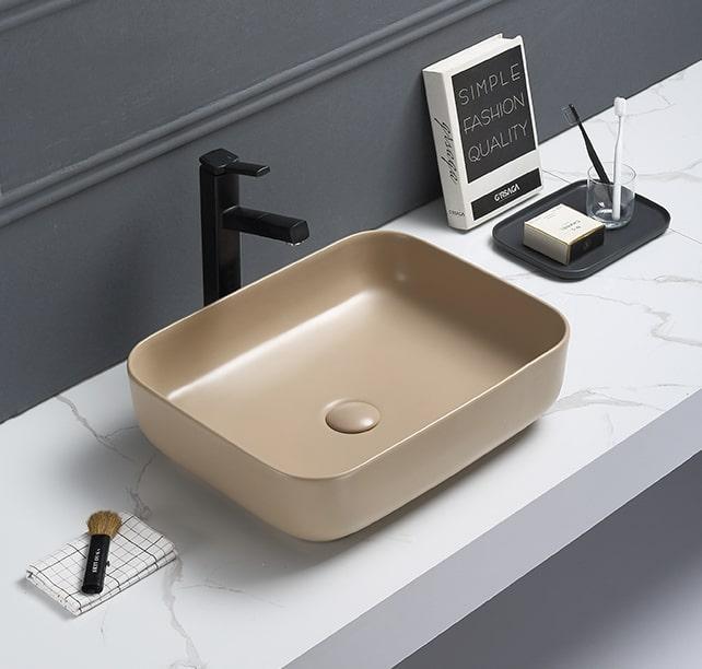 Sani Royal Waskom Minerva Color Line Zand Beige, Doe-het-zelf en Verbouw, Sanitair