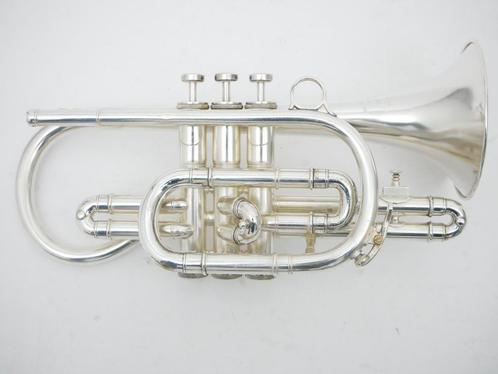 Cornet Bb Besson New Standard Verzilverd, Muziek en Instrumenten, Blaasinstrumenten | Trompetten, Gebruikt, Ophalen of Verzenden